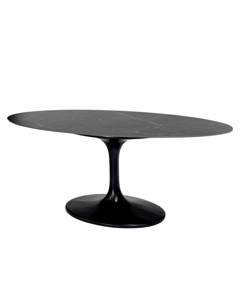 Стол AVOLA DF0010T цвет MATT BLACK MARBLE/BLACK